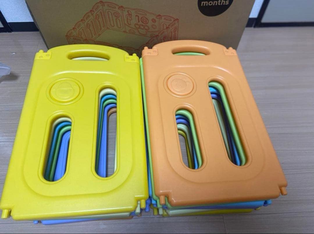 UBRAVOO ベビーサークル キッズランド レインボーカラー 14枚セット