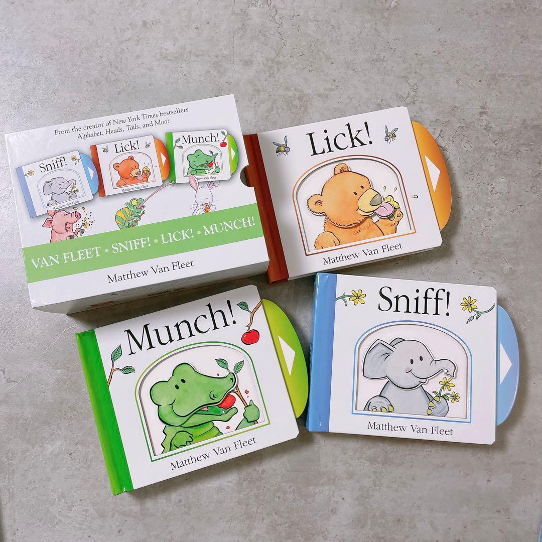 Van Fleet Sniff! Lick! Munch! 仕掛け絵本3冊セット