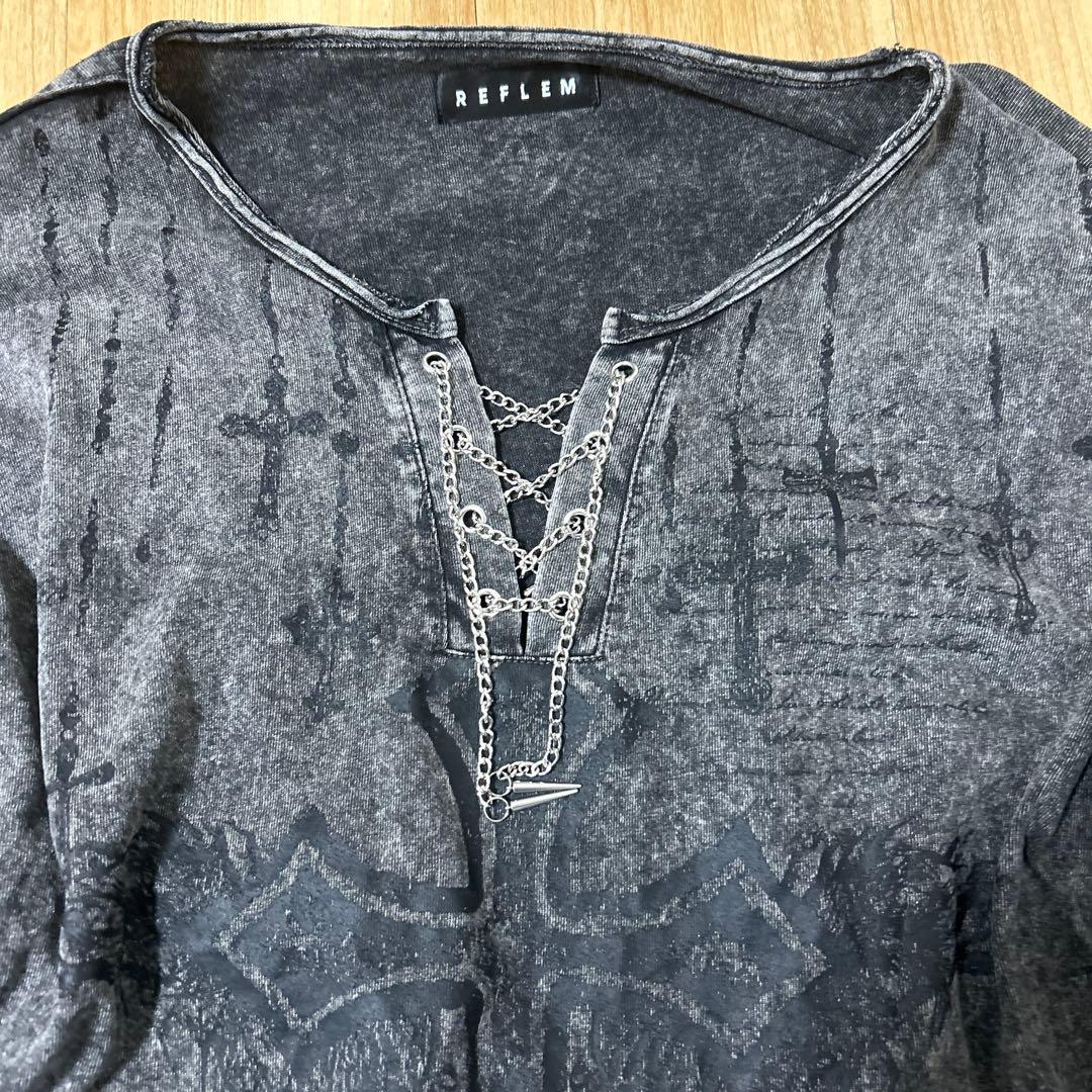 REFLEM/レフレム グランジレイヤードロンT グレー　良品✨