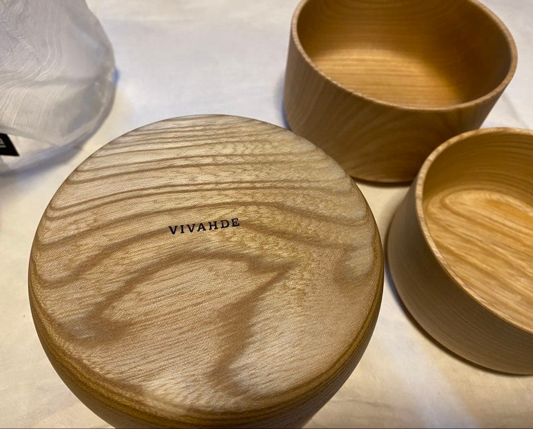 VIVAHDE 木製ボウル 3個セット