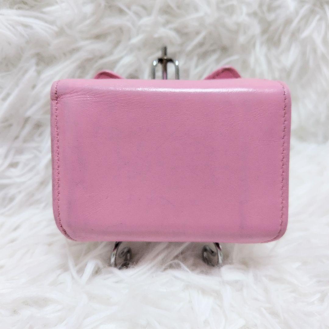 激レア美品✨バレンシアガ◇サンリオキティコラボ三つ折り財布　シルバー金具ピンク