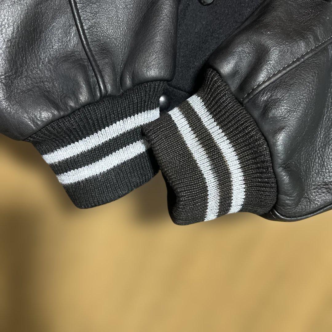 特*し様 VAN JAC スタジアムジャンパー　袖皮　ブラック　Mサイズ