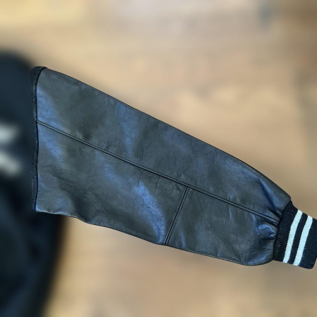 特*し様 VAN JAC スタジアムジャンパー　袖皮　ブラック　Mサイズ