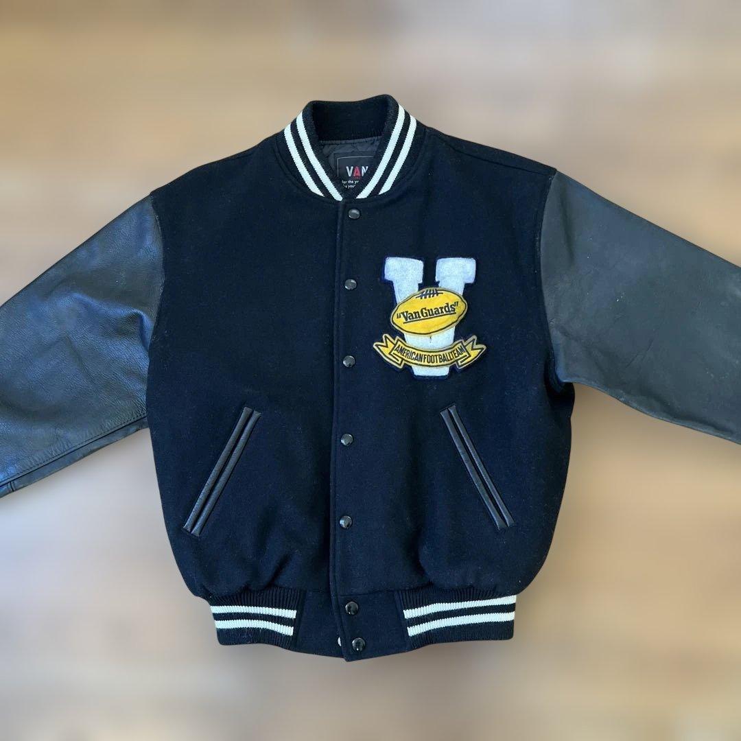 特*し様 VAN JAC スタジアムジャンパー　袖皮　ブラック　Mサイズ