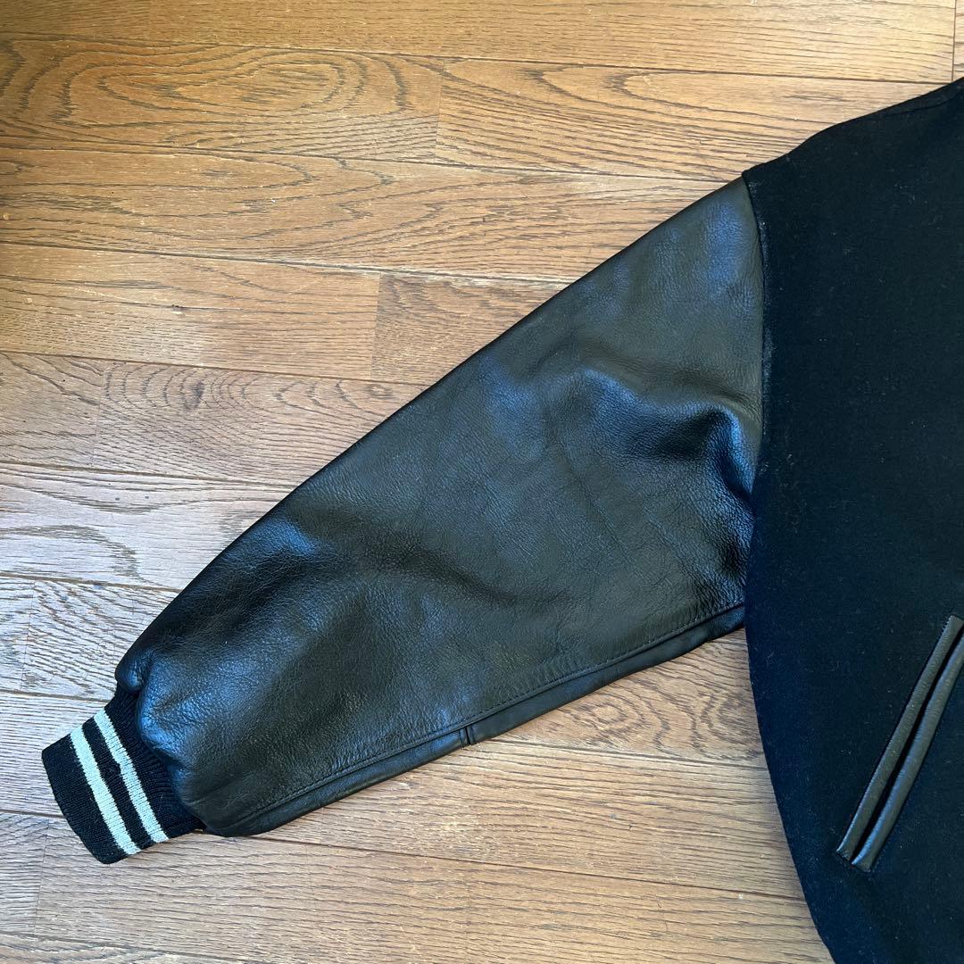 特*し様 VAN JAC スタジアムジャンパー　袖皮　ブラック　Mサイズ