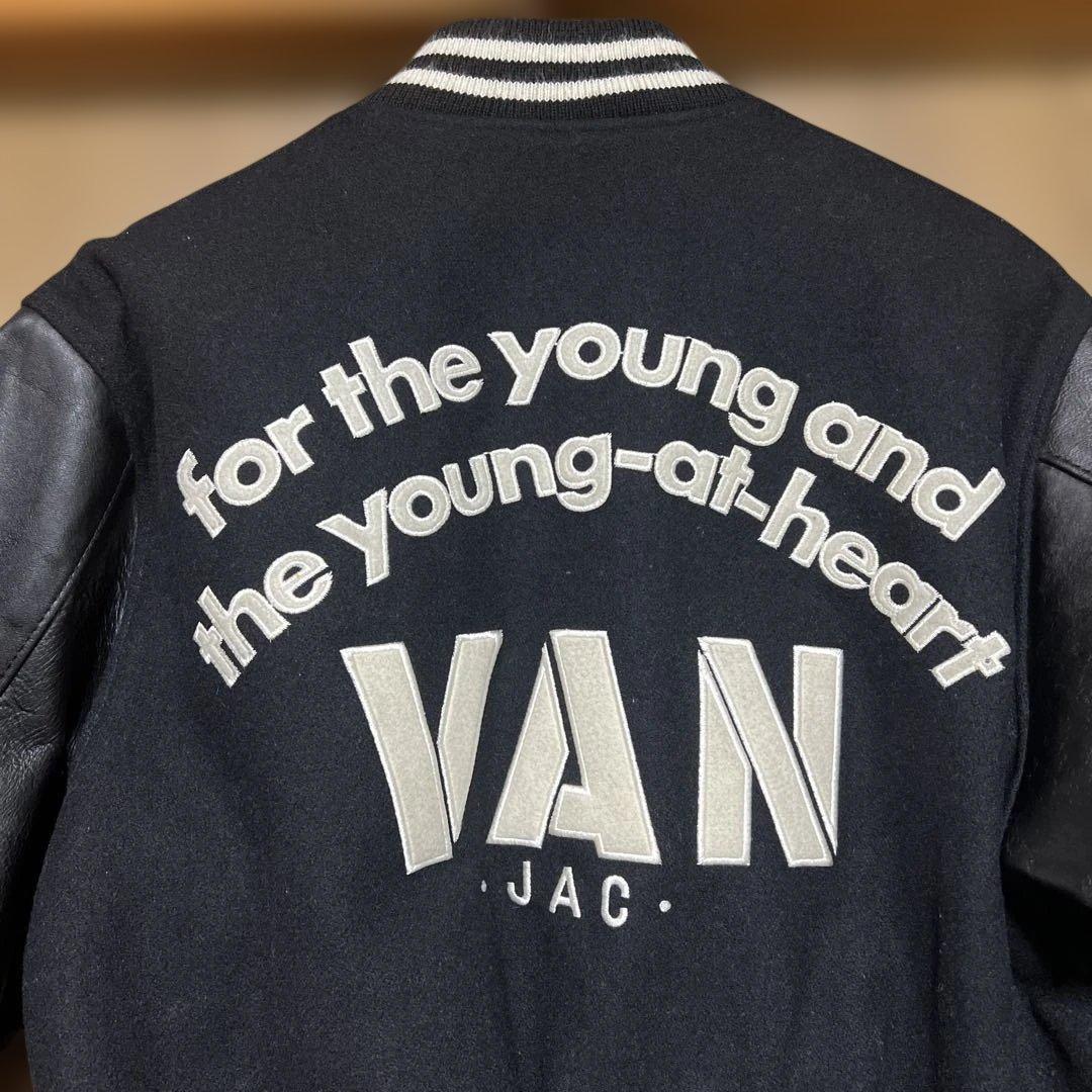 特*し様 VAN JAC スタジアムジャンパー　袖皮　ブラック　Mサイズ
