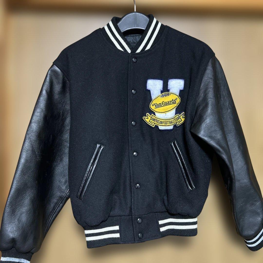 特*し様 VAN JAC スタジアムジャンパー　袖皮　ブラック　Mサイズ
