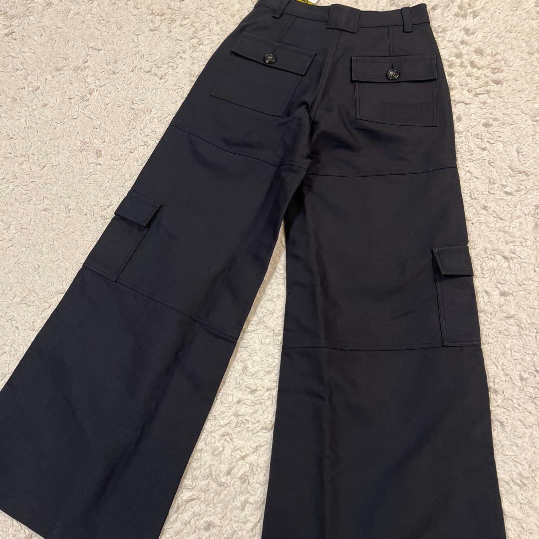 美品　MARC JACOBSブラックワークパンツ ワイドレッグ