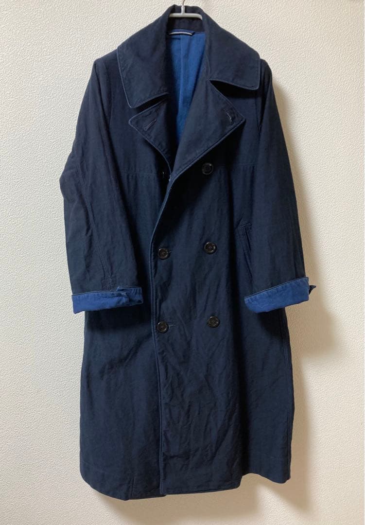 45R 藍納戸麦サテンのAKIYAコート