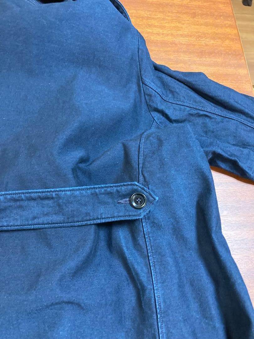 45R 藍納戸麦サテンのAKIYAコート