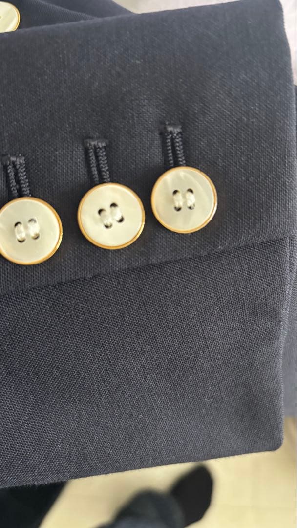 IENA ウールダブルブレストジャケット◆38ネイビー