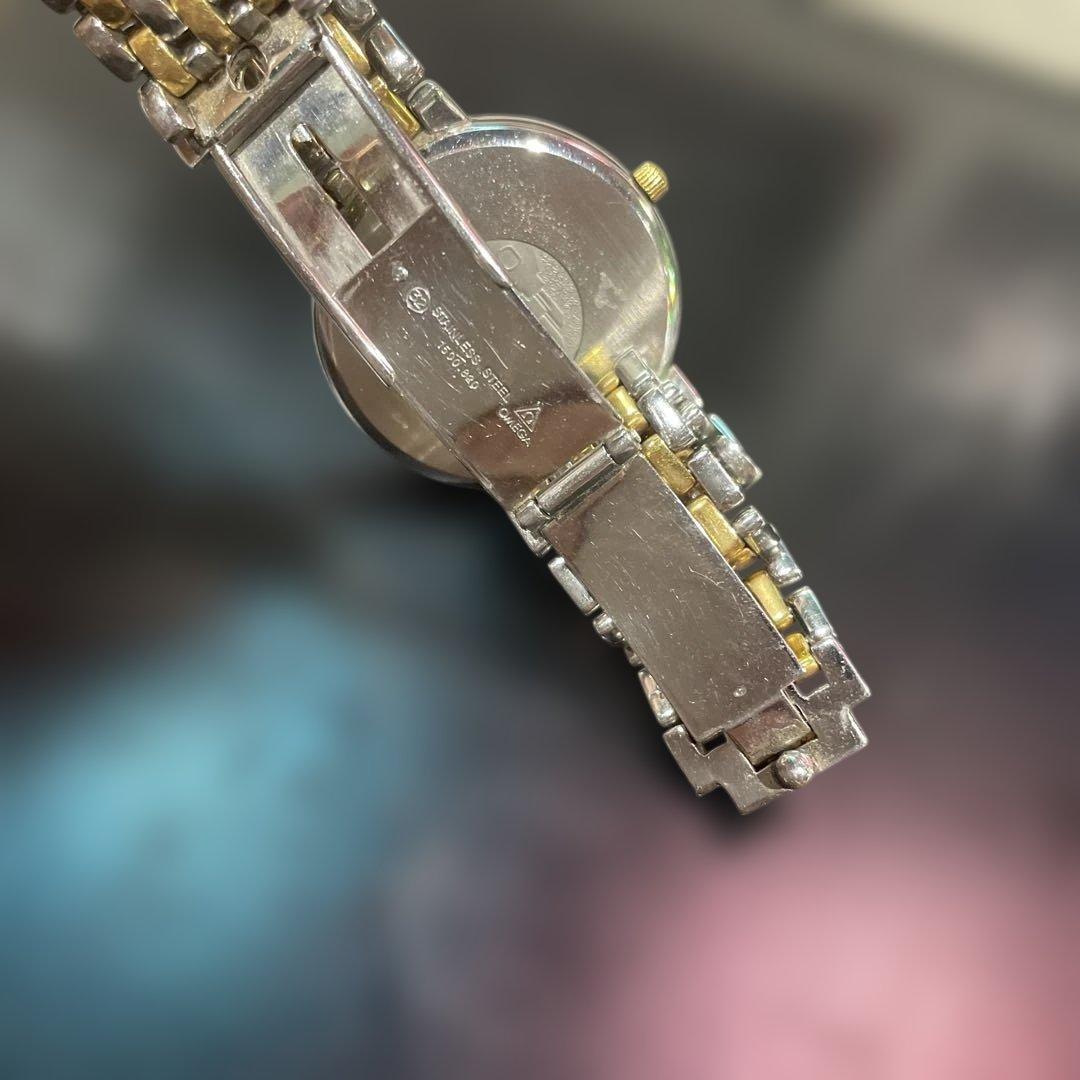 稼働品　OMEGA クォーツ腕時計 ゴールド/シルバー　レディース　オメガ