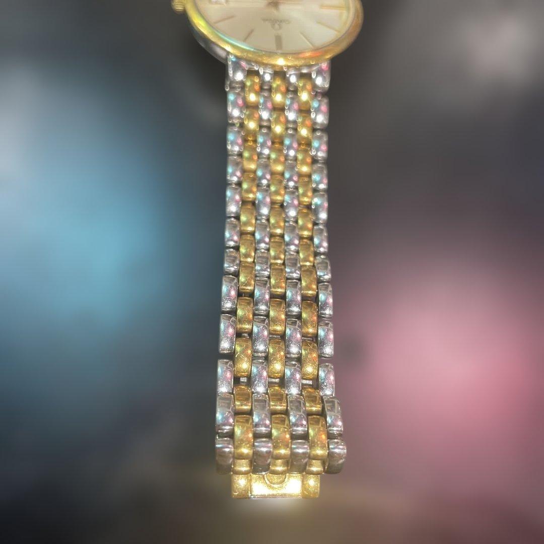 稼働品　OMEGA クォーツ腕時計 ゴールド/シルバー　レディース　オメガ