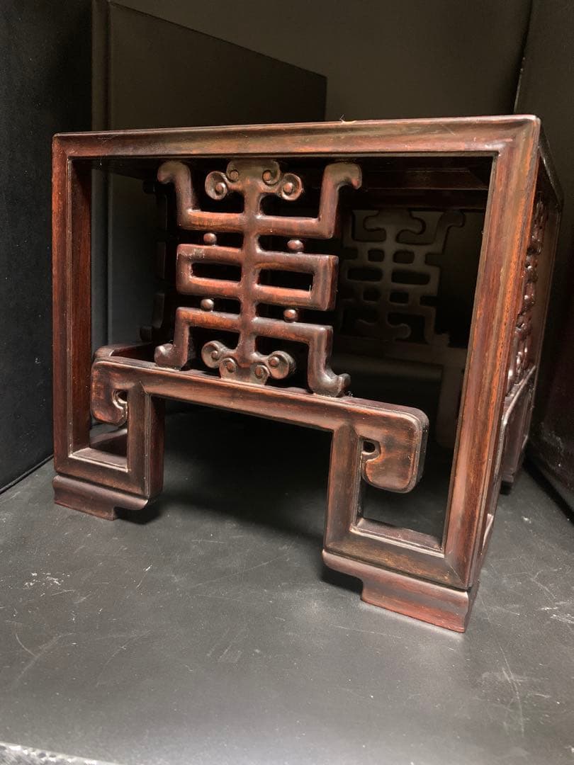 花台 中国 古唐木紫檀製 花台飾台香炉台 中国美術 日本美術