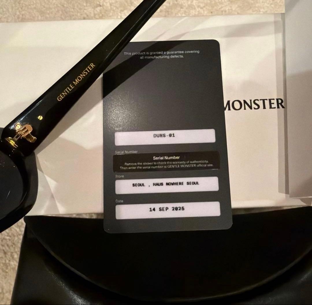 GENTLE MONSTER DUNS #01 ブラックサングラス