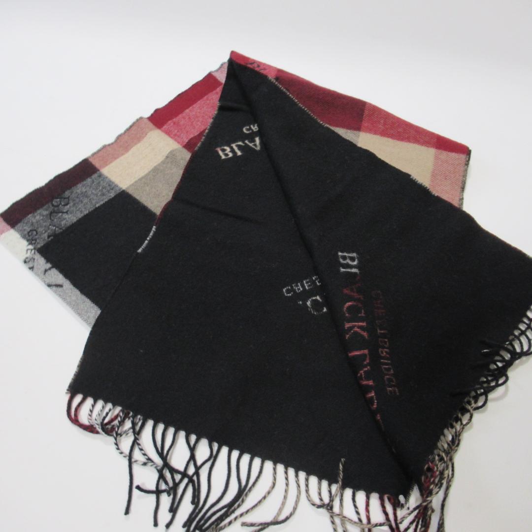ブラックレーベルクレストブリッジ 新品 ロゴジャカードカシミヤマフラー