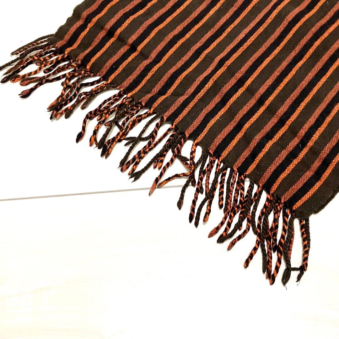 【美品】ルイヴィトン　マフラー　ウール　カシミヤ　ストライプ　ロゴ