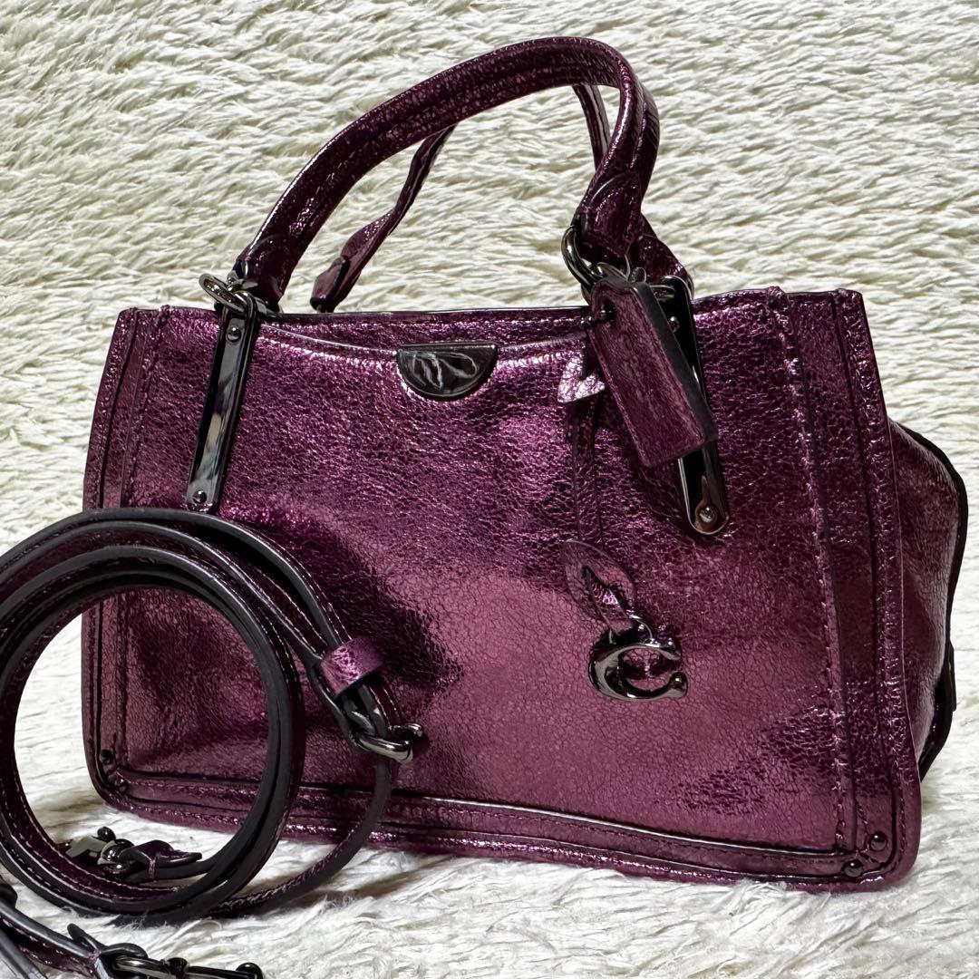 コーチ　ドリーマー　21 ハンドバッグ　2way ショルダー　斜め掛け　パープル