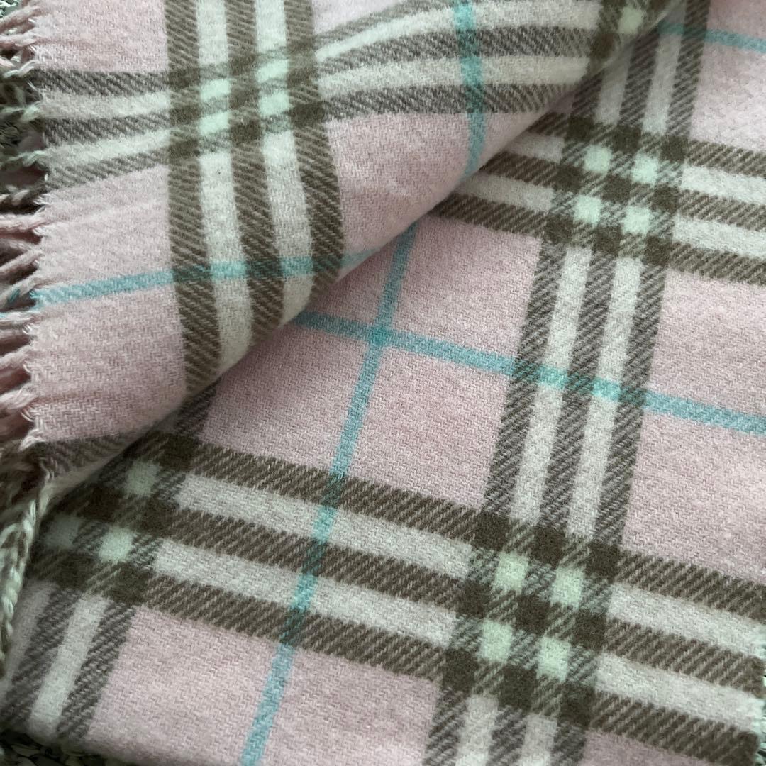 BURBERRY ノバチェック ウール カシミア マフラー ピンク