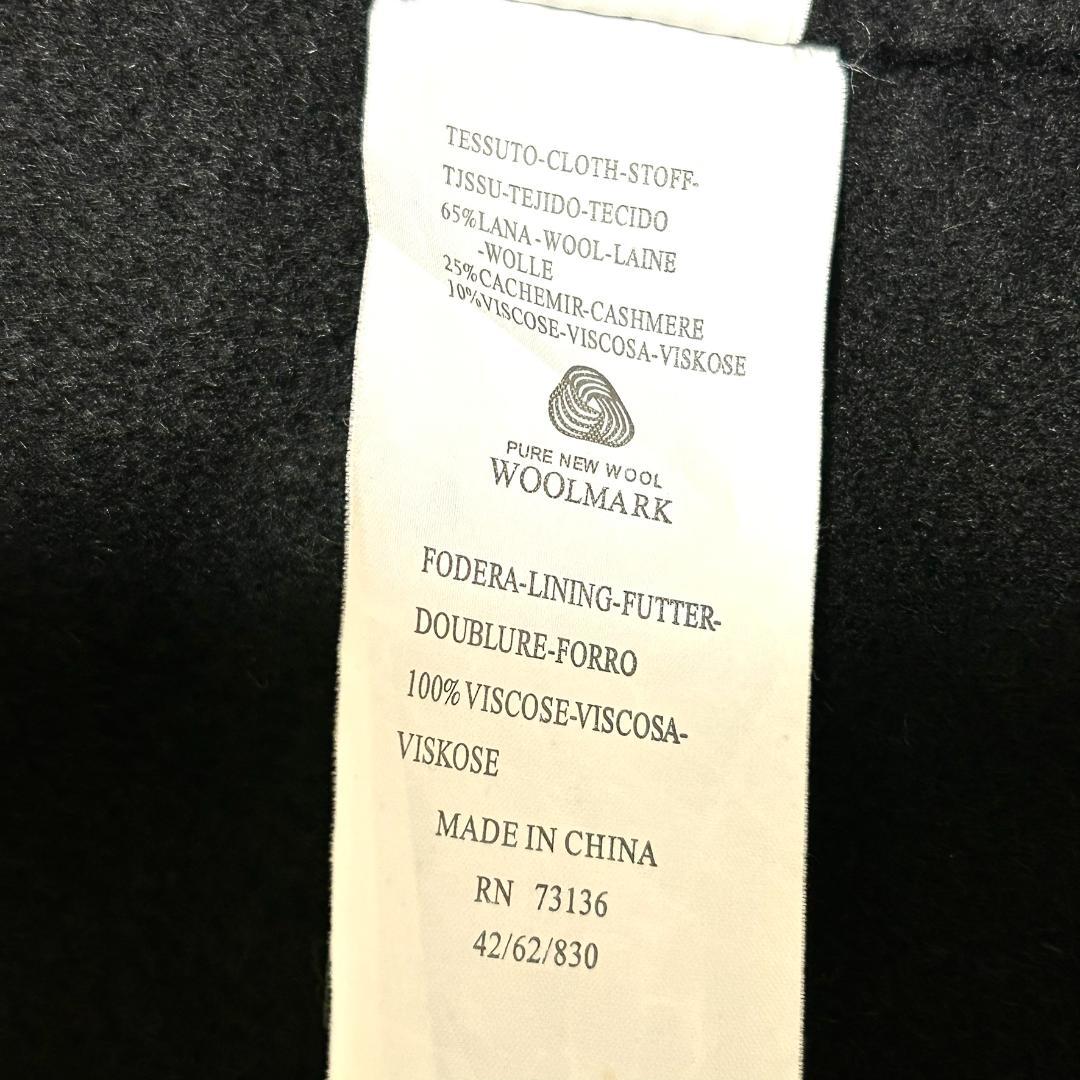 クロエ　コート　カシミヤ混　アシンメトリー　L　黒　トレンチコート　レディース