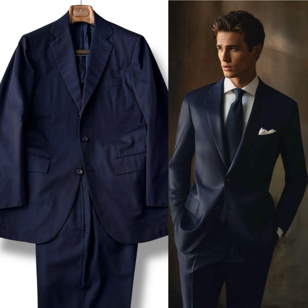 Kiton キートン セットアップ スーツ 極上 ネイビー 紺 46 M程