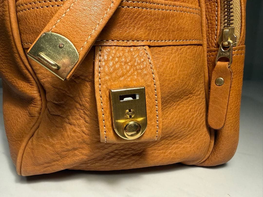 PORTER × CASTER レザー ブリーフバッグ キャメル 本革 鍵付き