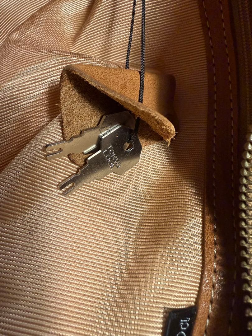 PORTER × CASTER レザー ブリーフバッグ キャメル 本革 鍵付き