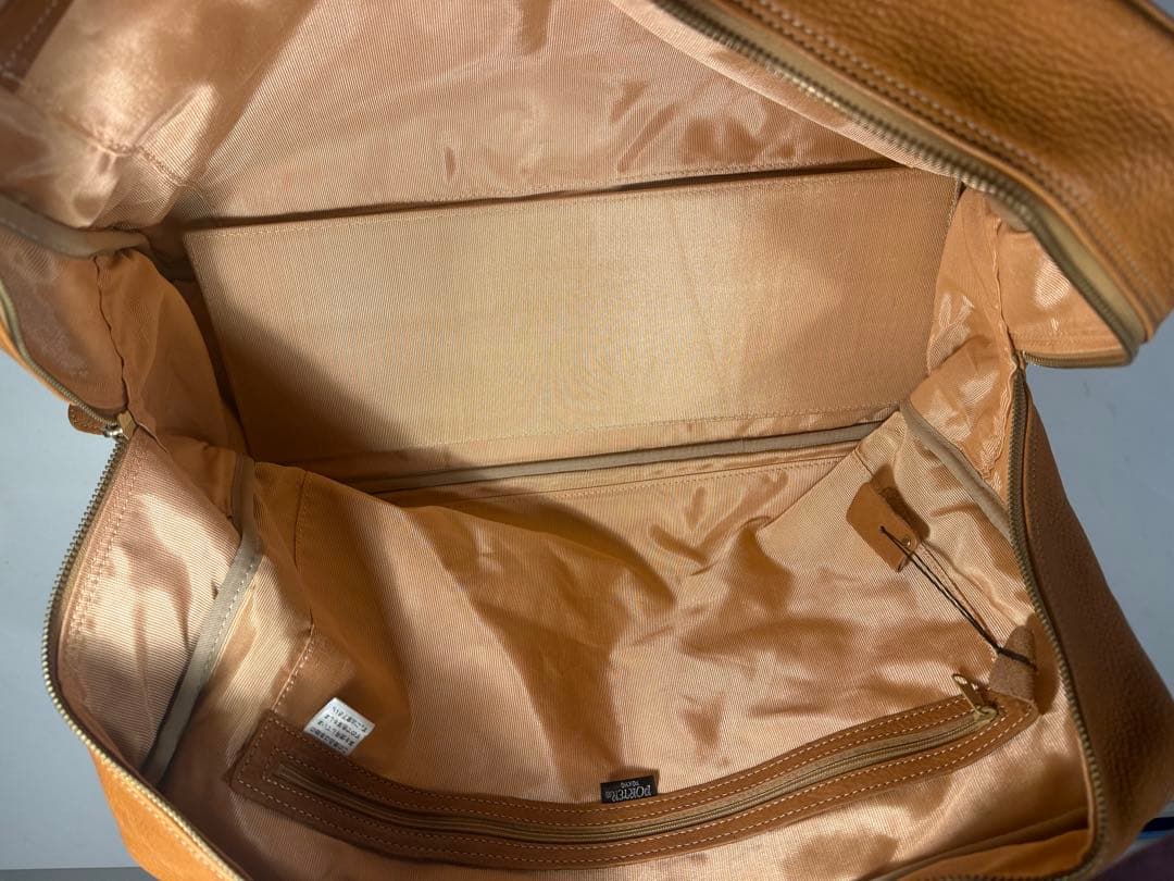 PORTER × CASTER レザー ブリーフバッグ キャメル 本革 鍵付き