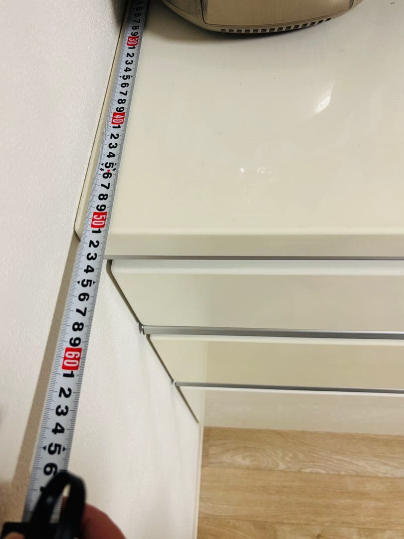 ニトリ　ホワイト キッチンカウンター 収納