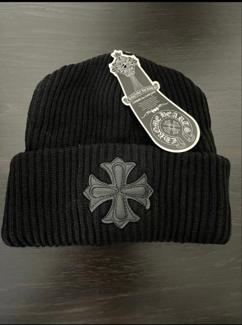 クロムハーツ ニット帽 ビーニーブラック