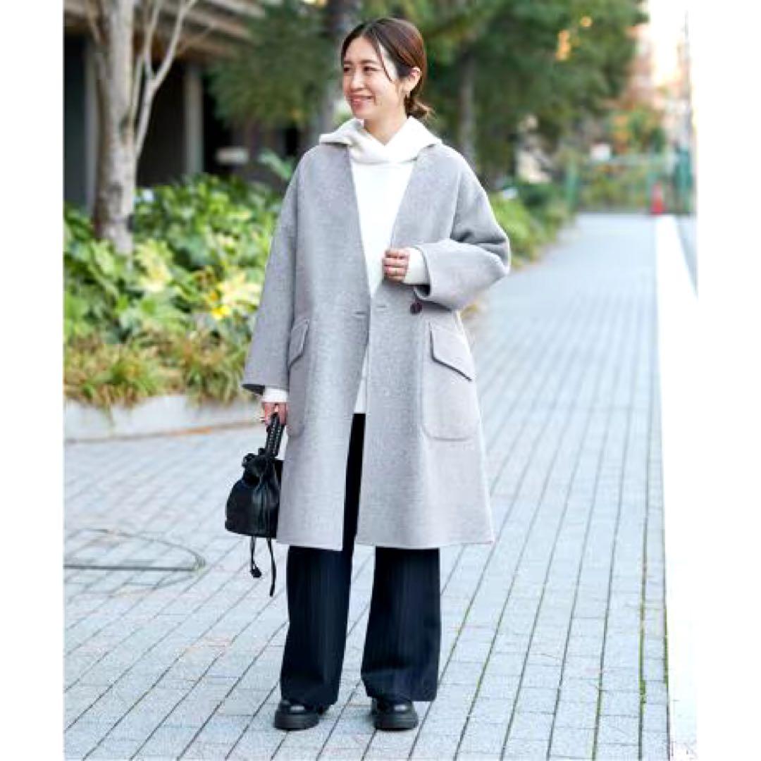 mocomeru918　IENA モッサーダブルフェイス Vネックコート