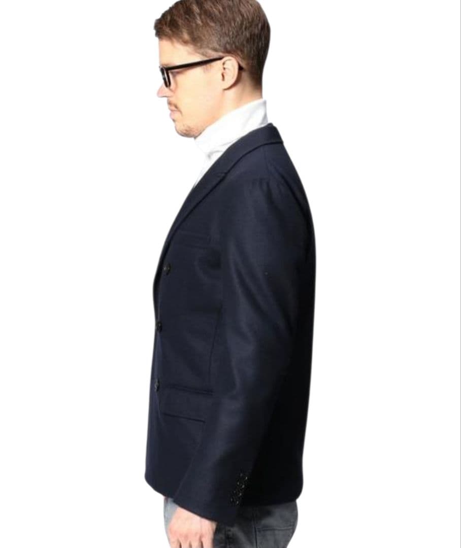 ほぼ未使用 OCEANS掲載 ブランネル D6B ダブルジャケット 48 紺