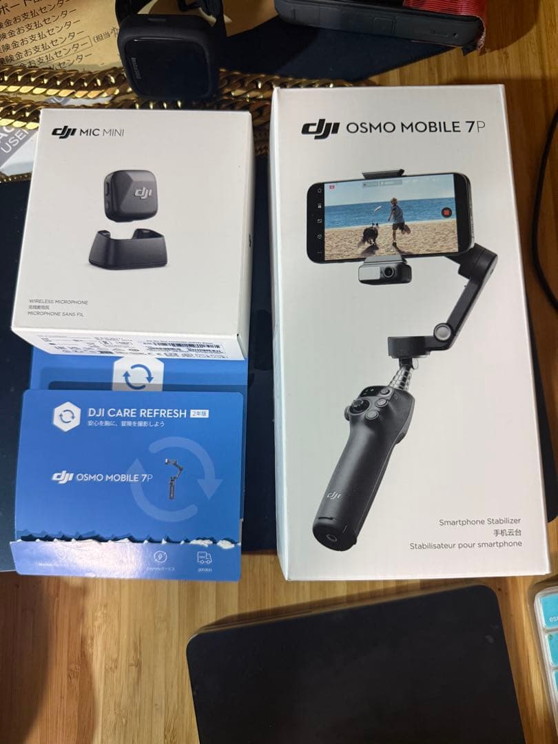 DJI osmo mobile 7P と mic mini