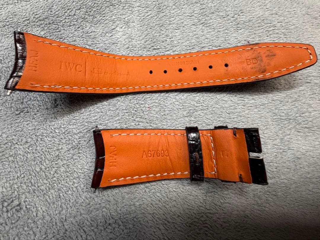 希少！極美品！IWC純正サントーニ社製ストラップ 22mm!!