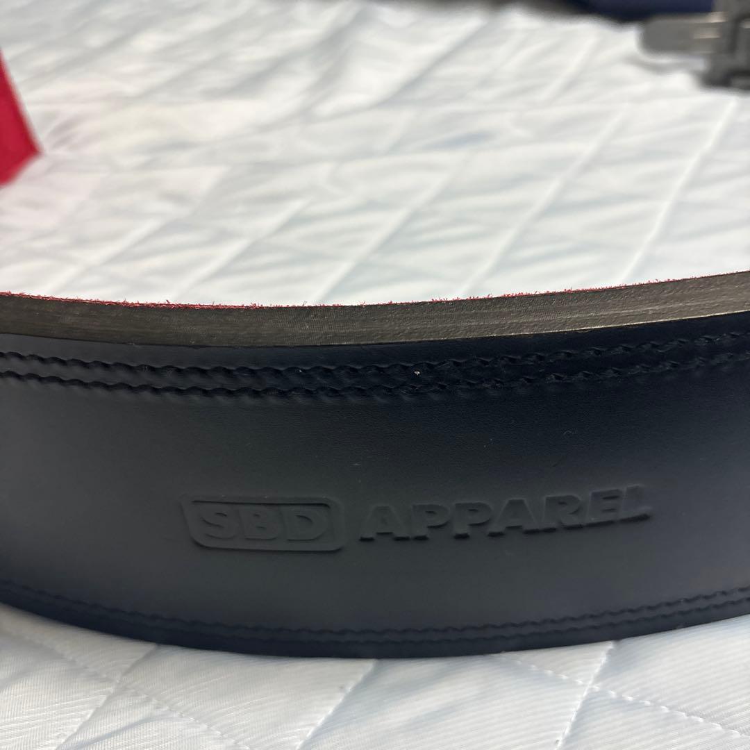 SBD レザー ベルト 黒 赤