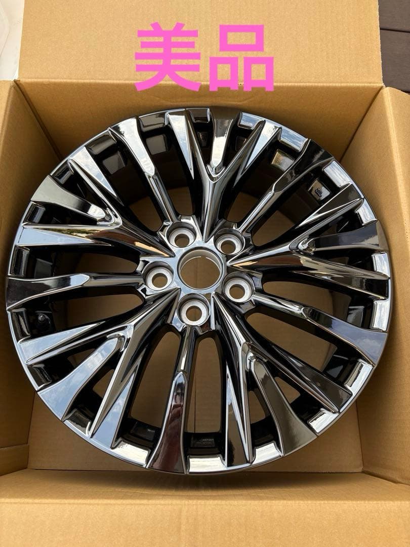 美品　40系ヴェルファイア 純正 19インチホイール　ブラックスパッタリング