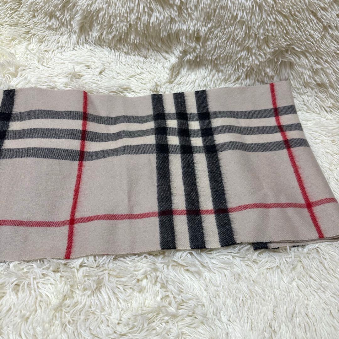現行タグ　バーバリー　カシミヤ100マフラー メガチェック大判