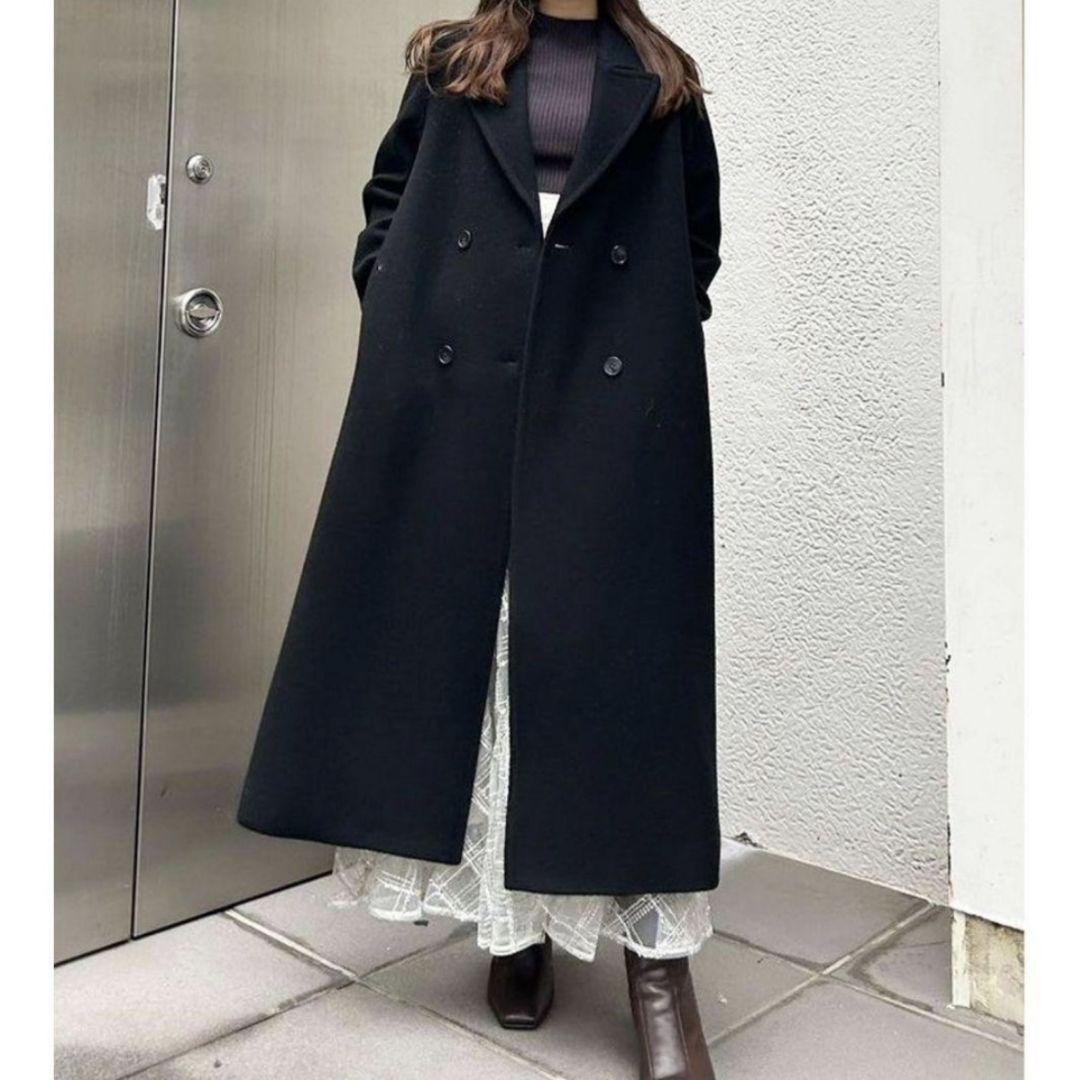 MERCURYDUO マーキュリーデュオ ウールチェスターコート　黒 ブラック