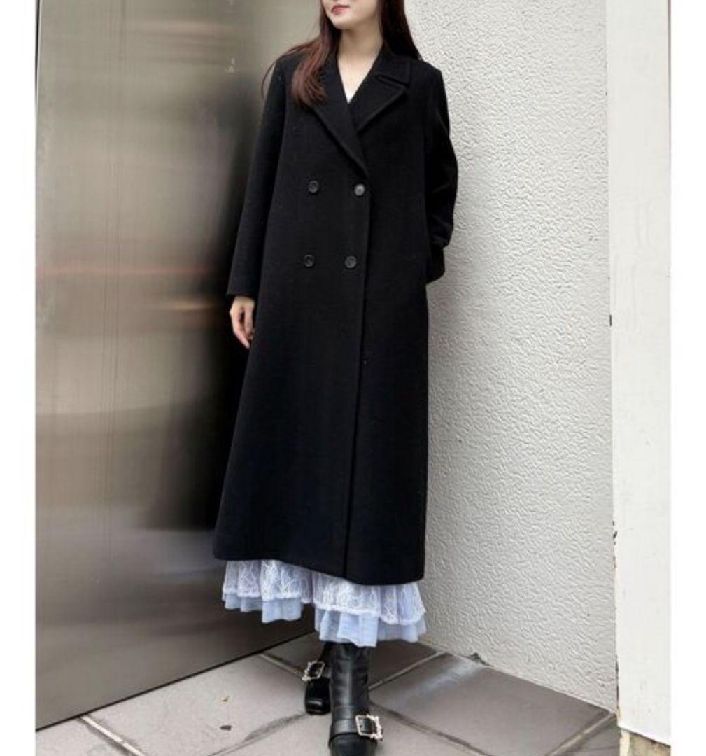 MERCURYDUO マーキュリーデュオ ウールチェスターコート　黒 ブラック