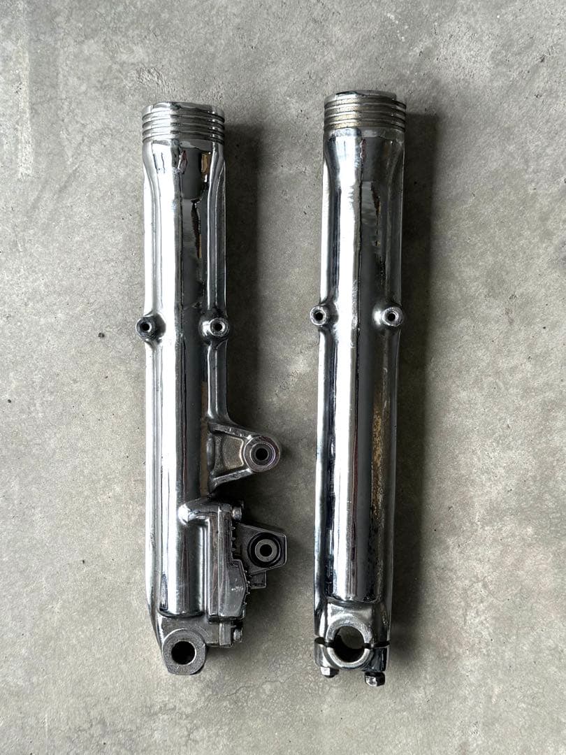 HONDA CBX400F 純正 ボトムケース フロントフォーク メッキ バイク