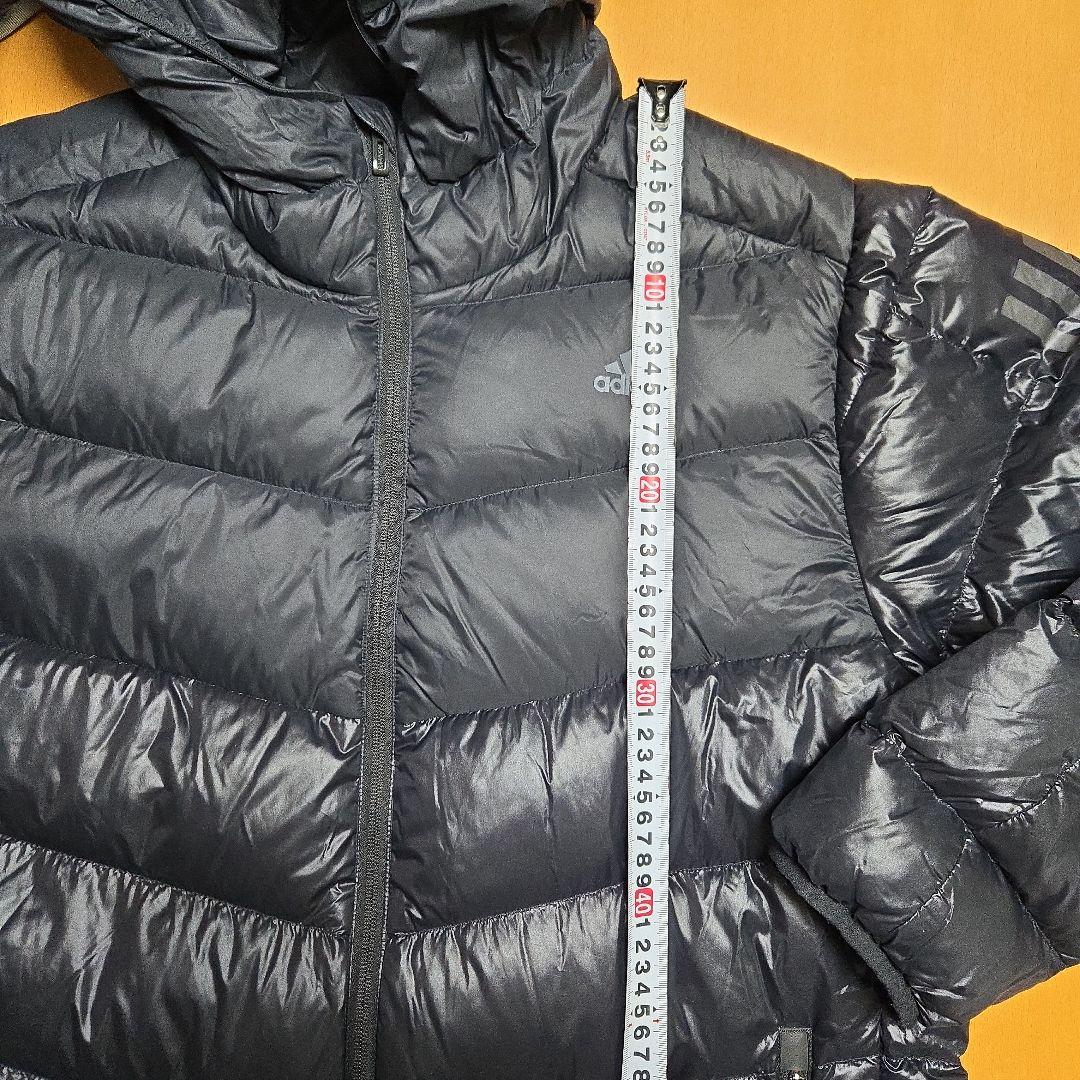 美品　adidas　ベンチコート　l　ダウンコート　ブラック　L　軽量　黒