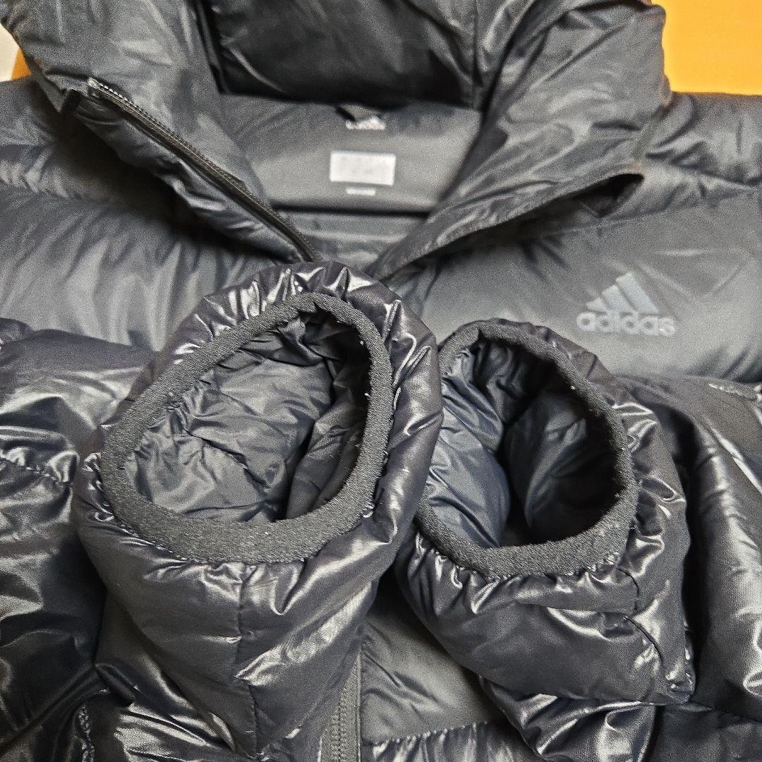 美品　adidas　ベンチコート　l　ダウンコート　ブラック　L　軽量　黒