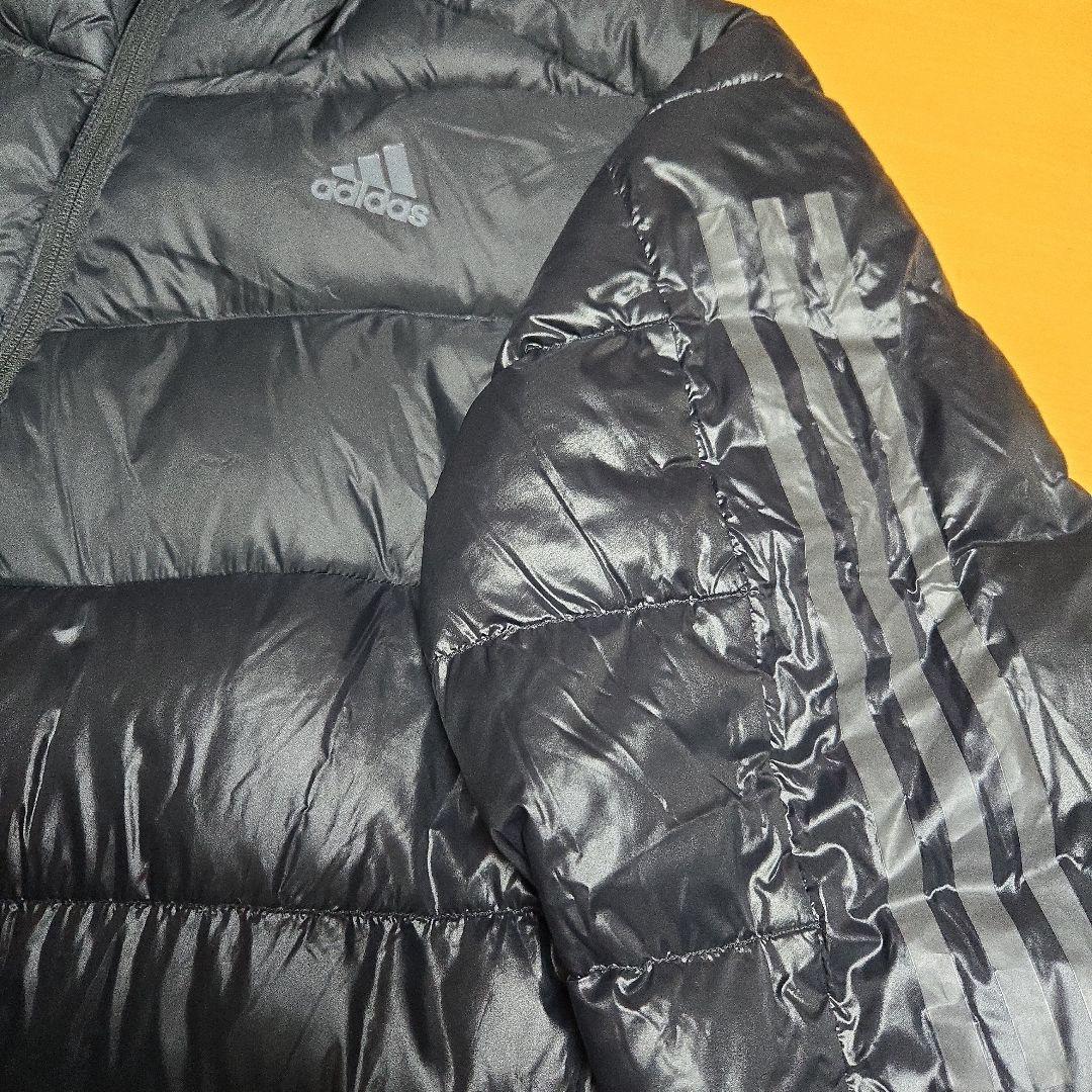 美品　adidas　ベンチコート　l　ダウンコート　ブラック　L　軽量　黒