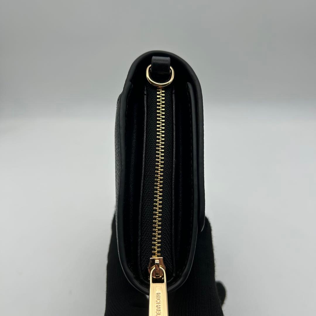 未使用級　マイケルコース　ショルダーウォレット　バッグ　財布　レザー　斜め掛け◎