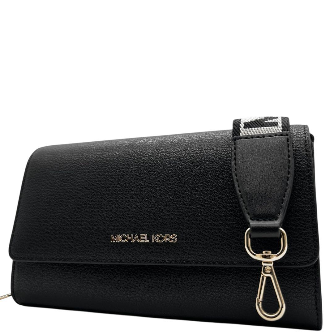 未使用級　マイケルコース　ショルダーウォレット　バッグ　財布　レザー　斜め掛け◎