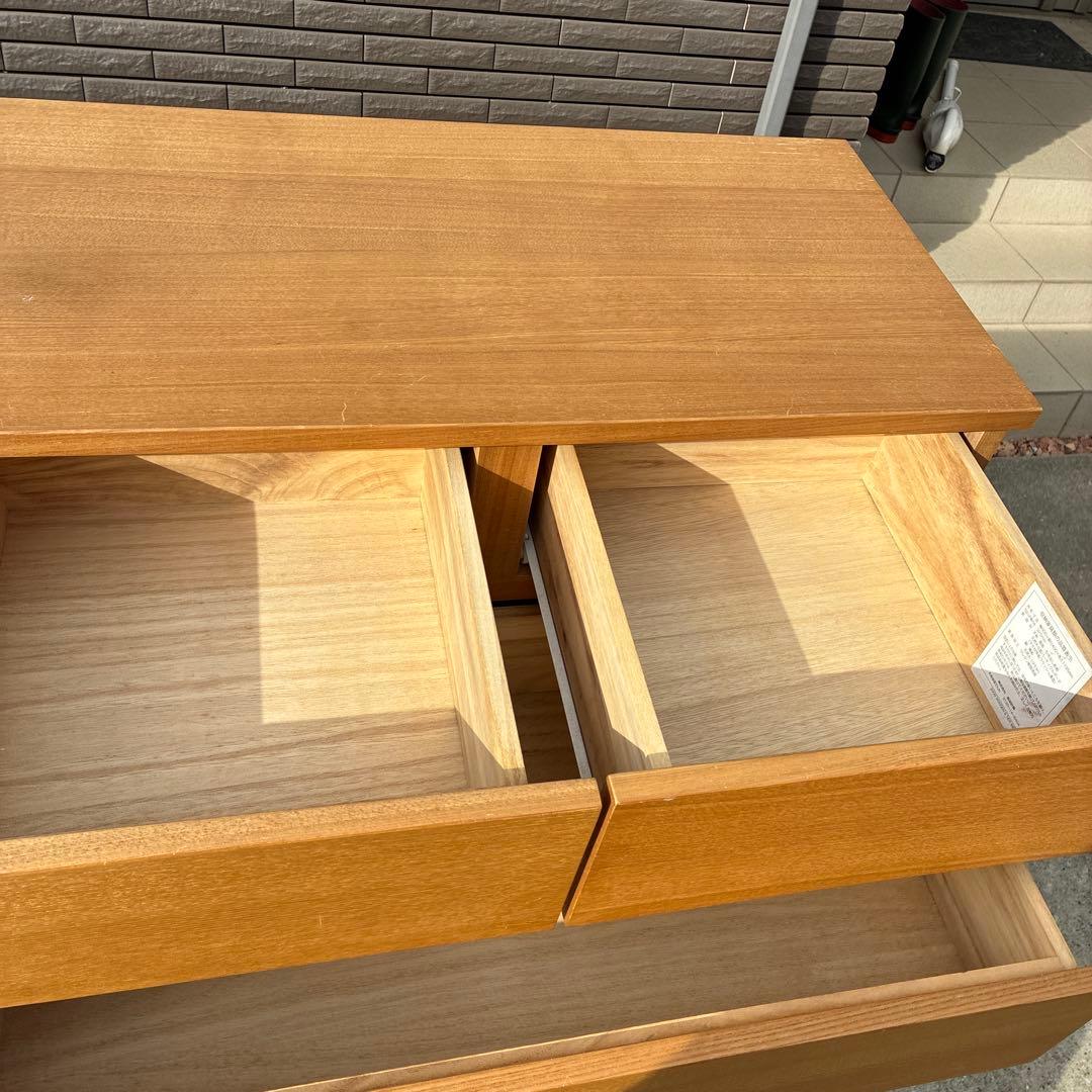 無印良品 タモ材6段チェスト