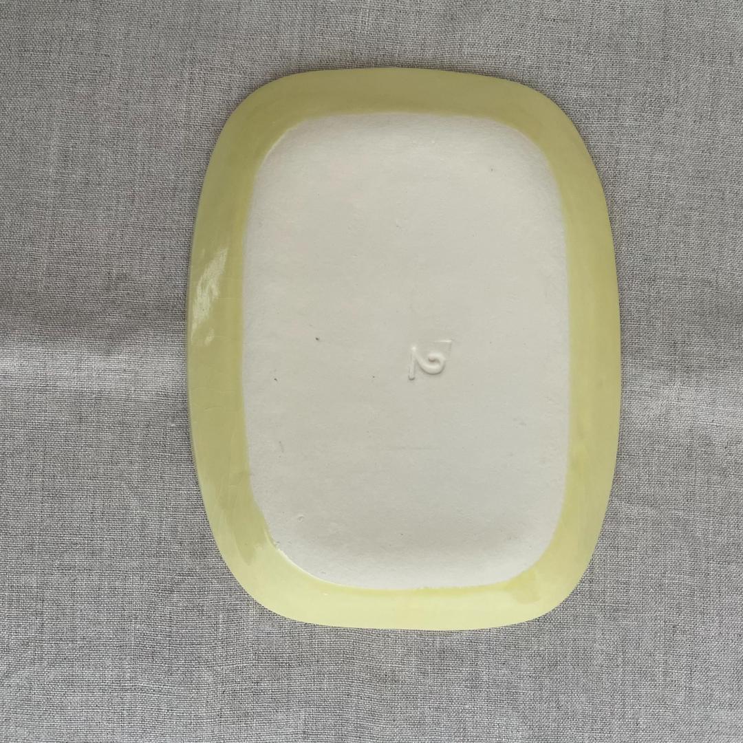 井山三希子　プレート　イエロー　長方形　正方形　2枚セット