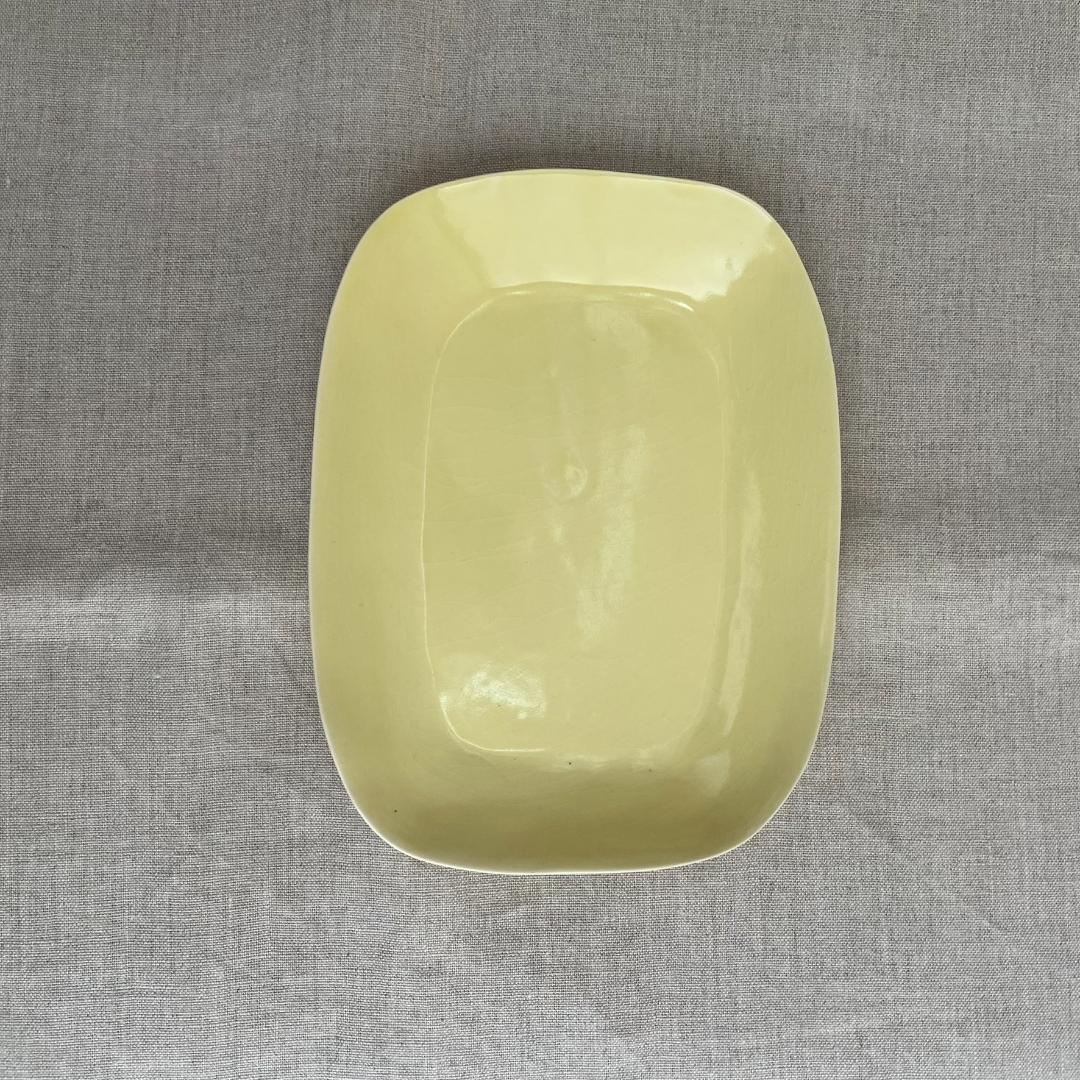 井山三希子　プレート　イエロー　長方形　正方形　2枚セット