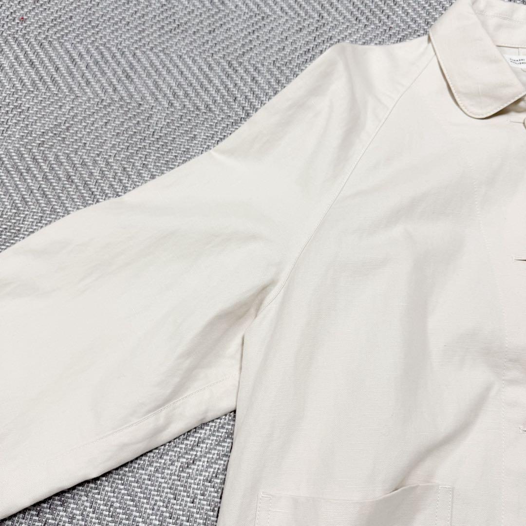 美品 北欧暮らしの道具店「これさえあればの1枚に」 こだわり襟のショート丈コート