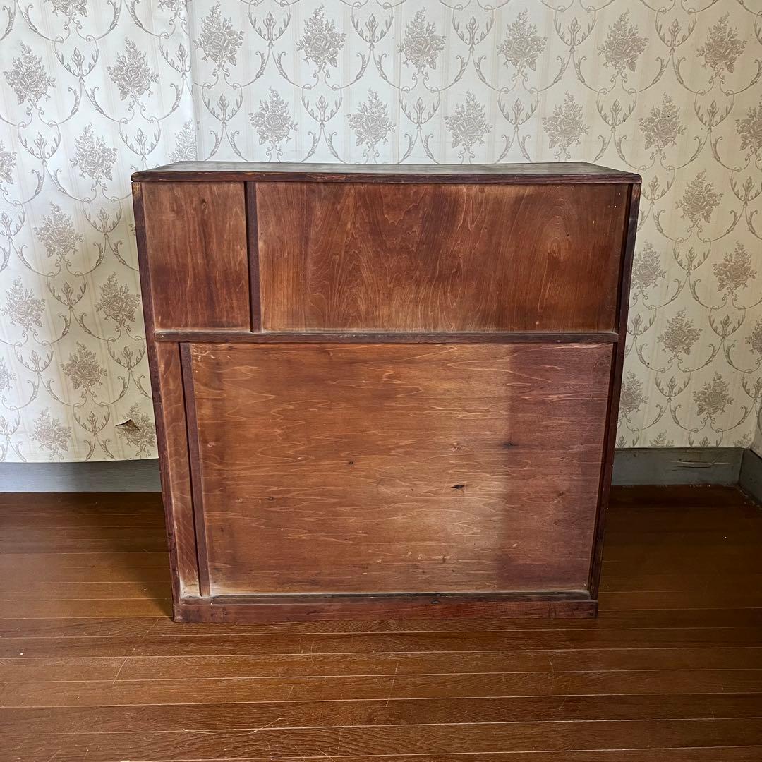 【アンティーク】木製 天然木 茶棚 茶箪笥 水屋箪笥 飾り棚 食器棚 時代家具